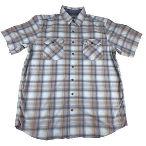 Carhartt Relaxed Fit Plaid Short Sleeve Button Up Shirt Mens XL Tall Multi-Color
